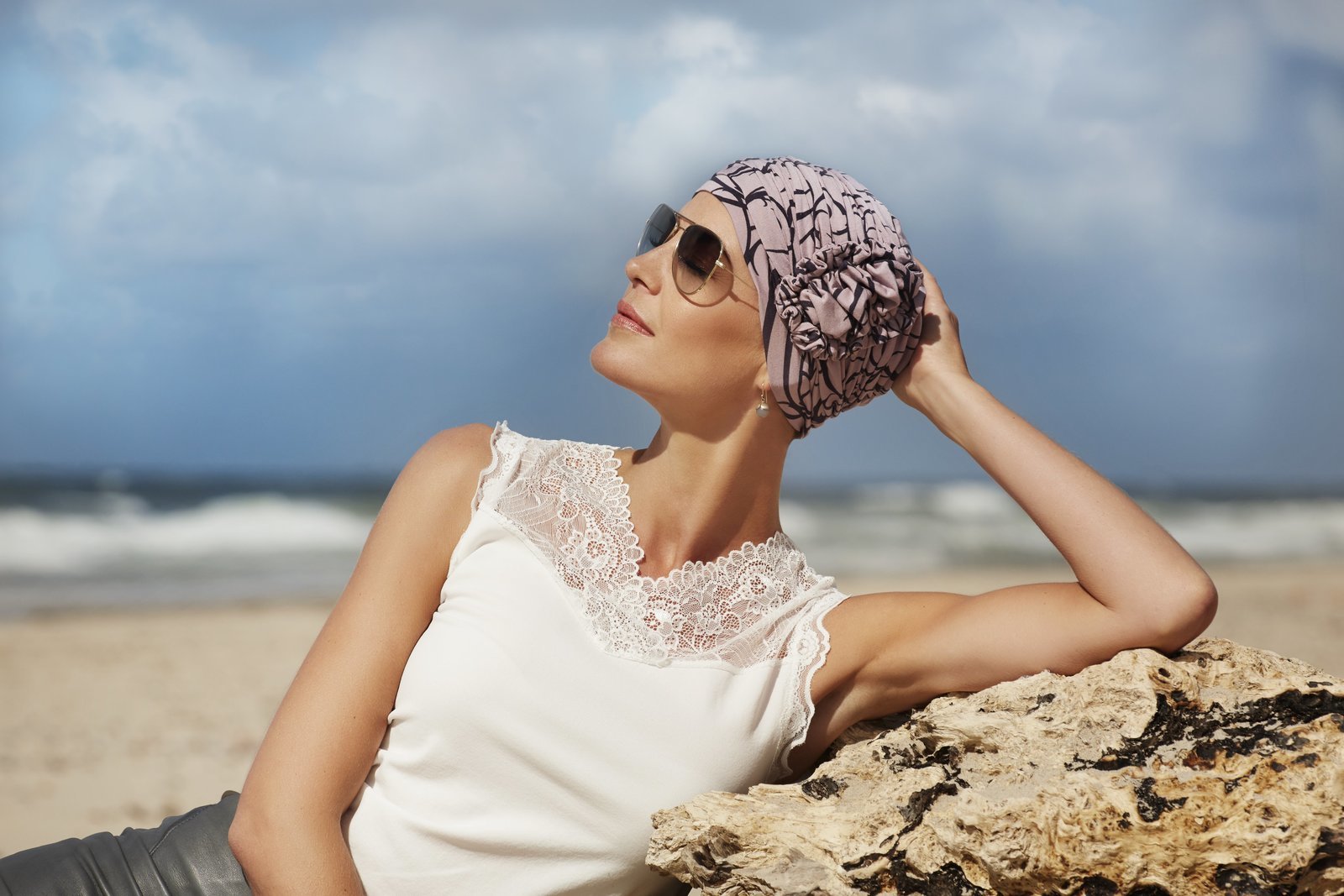Lotus Printed Turban - Image 2