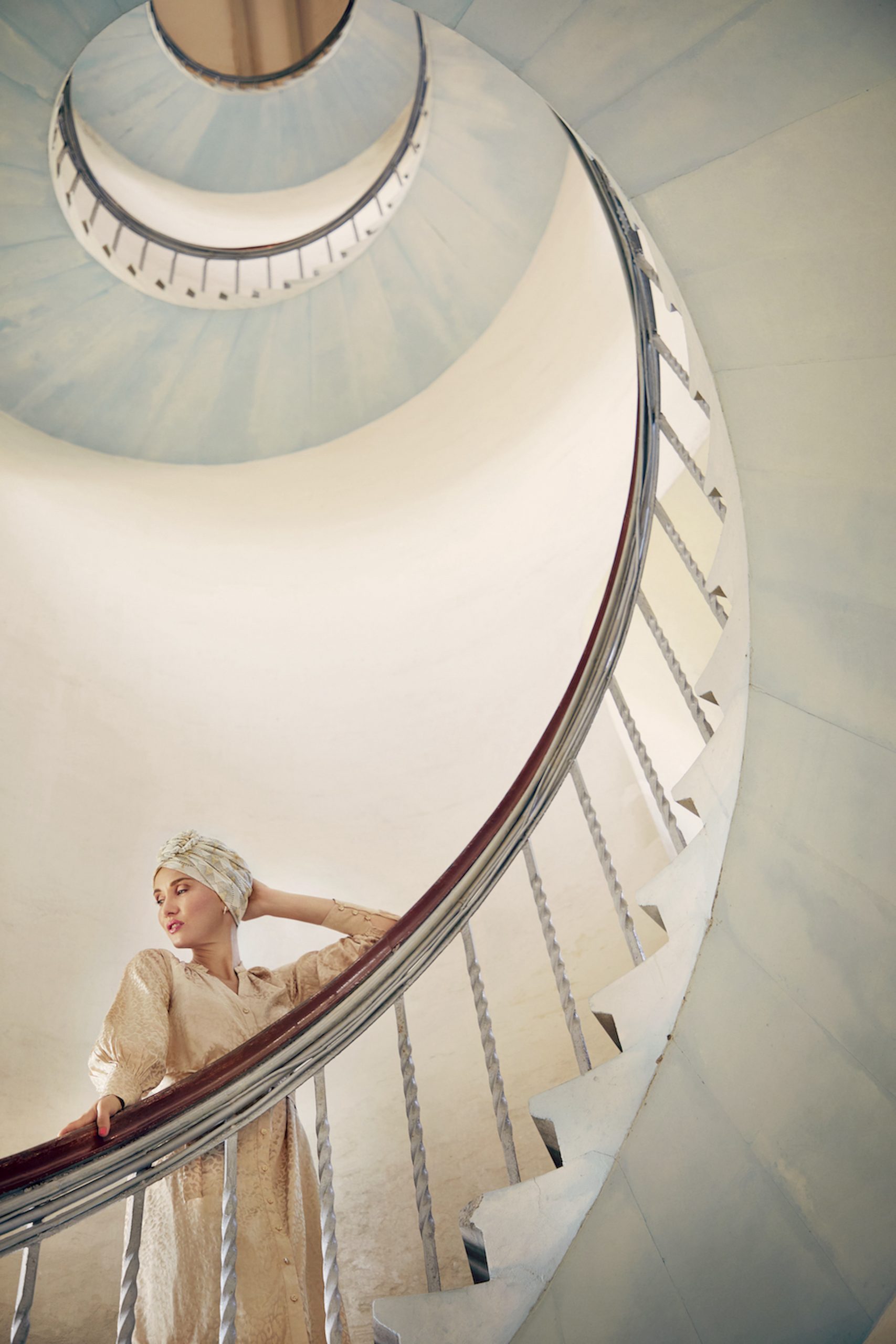Lotus Printed Turban - Image 5